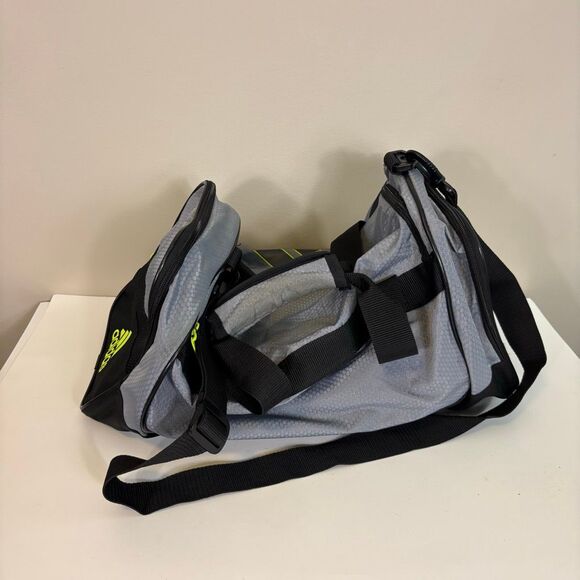 Adidas Grey with Black and Neon Yellow Small Duffle Bag Unisex - Picture 5 of 6